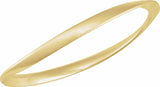 14K Yellow Wavy Bangle 7 1/2" Bracelet