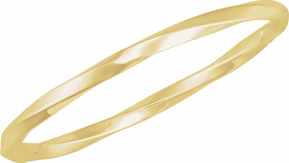 14K Yellow Twisted 7 1/2" Bangle Bracelet