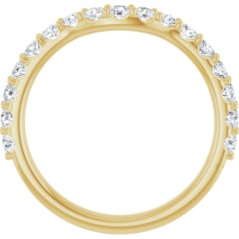14K Yellow Gold 5/8 CTW Lab-Grown Diamond Contour Band
