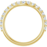 14K Yellow Gold 5/8 CTW Lab-Grown Diamond Contour Band