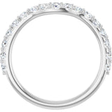 Platinum 5/8 CTW Lab-Grown Diamond Contour Band