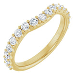 14K Yellow Gold 5/8 CTW Lab-Grown Diamond Contour Band