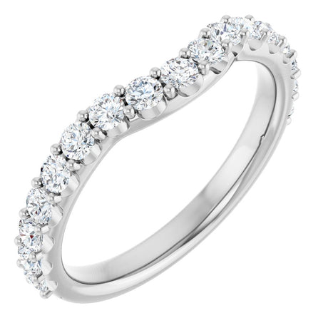 Platinum 5/8 CTW Lab-Grown Diamond Contour Band