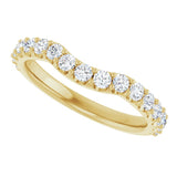 14K Yellow Gold 5/8 CTW Lab-Grown Diamond Contour Band