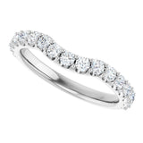 Platinum 5/8 CTW Lab-Grown Diamond Contour Band