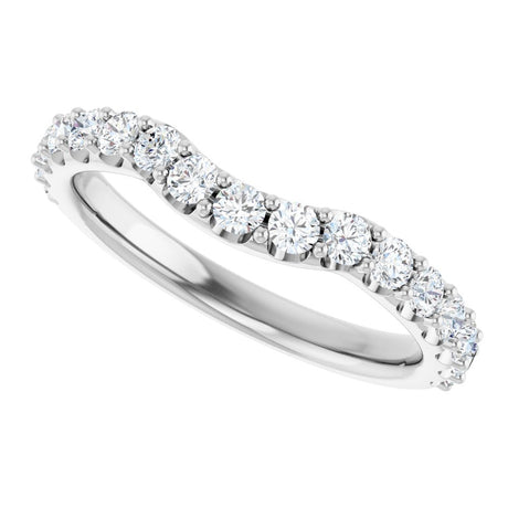 Platinum 5/8 CTW Lab-Grown Diamond Contour Band