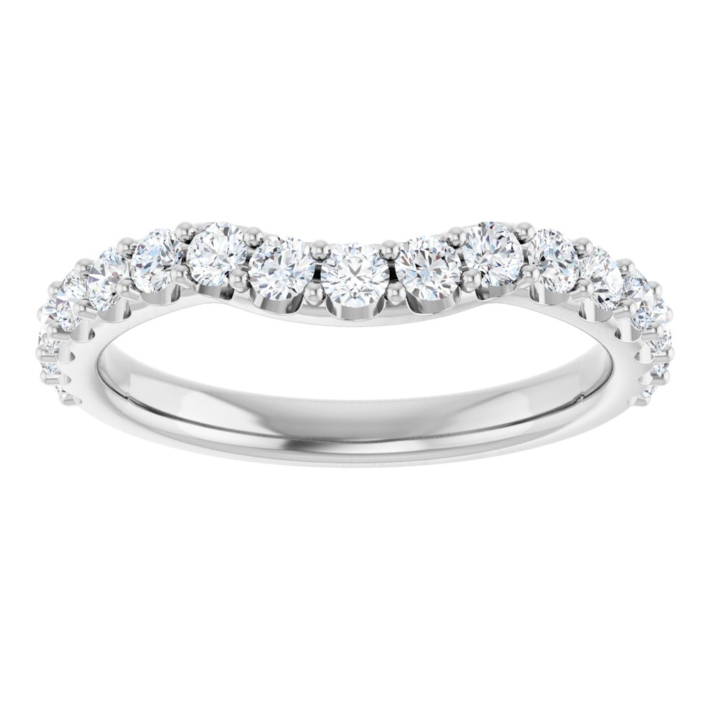 Platinum 5/8 CTW Lab-Grown Diamond Contour Band