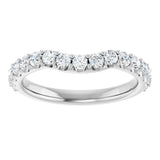 Platinum 5/8 CTW Lab-Grown Diamond Contour Band