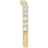 14K Yellow Gold 5/8 CTW Lab-Grown Diamond Contour Band