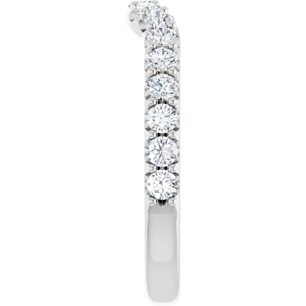 Platinum 5/8 CTW Lab-Grown Diamond Contour Band