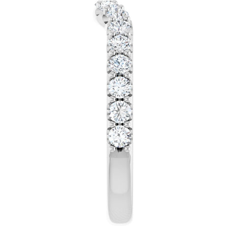 Platinum 5/8 CTW Lab-Grown Diamond Contour Band