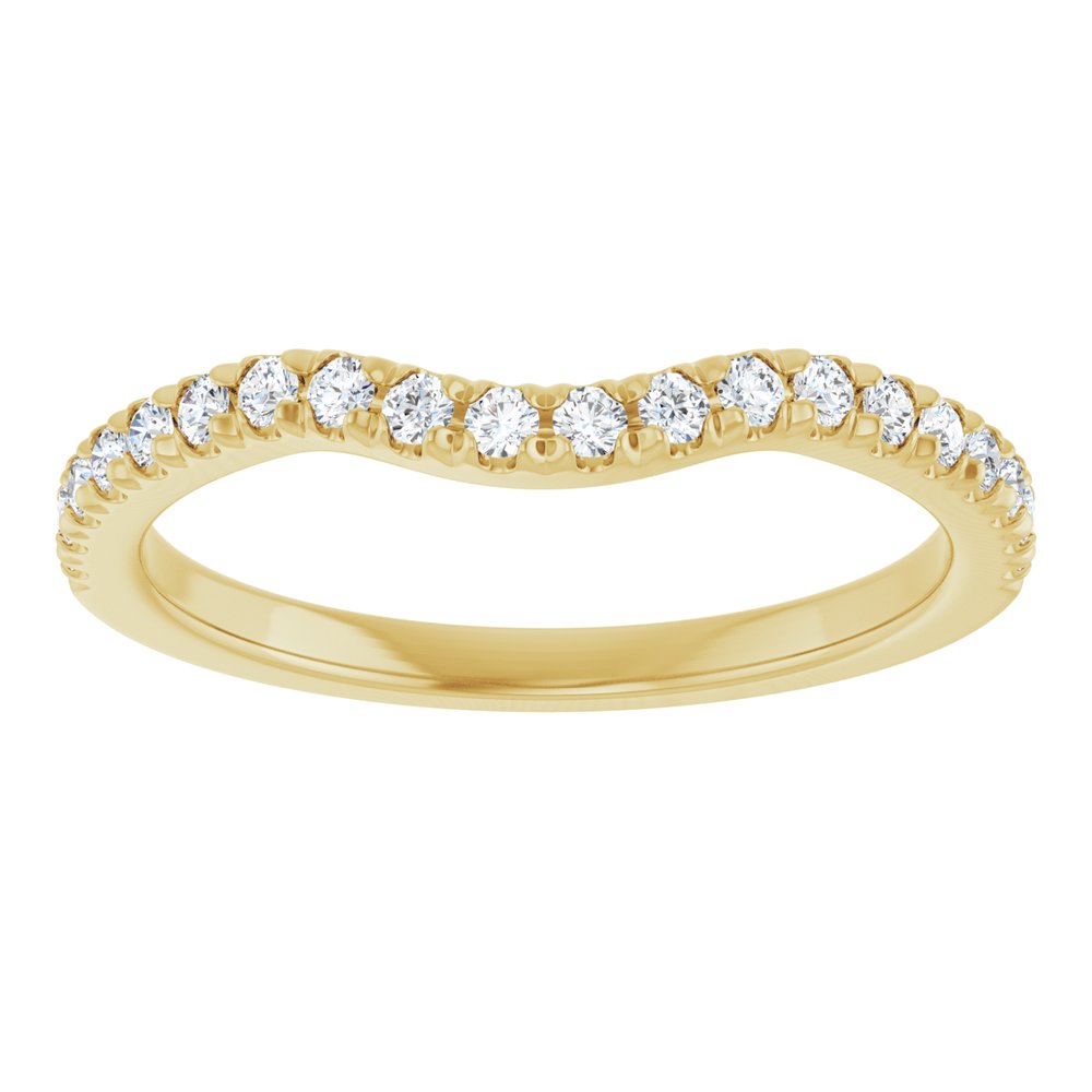 14K Yellow 1/4 CTW Lab-Grown Diamond Contour Band