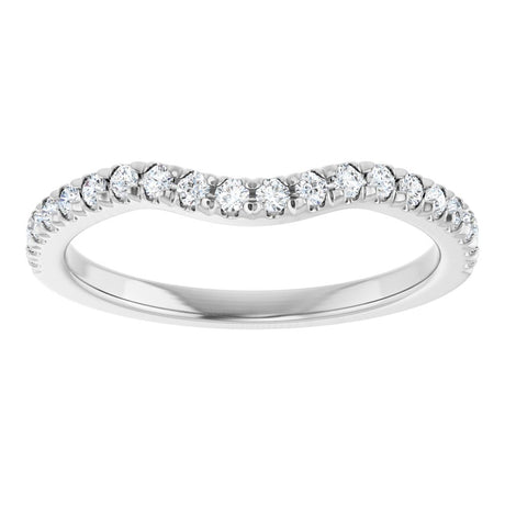 14K White Gold 1/4 CTW Lab-Grown Diamond Contour Band