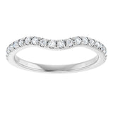 14K White Gold 1/4 CTW Lab-Grown Diamond Contour Band