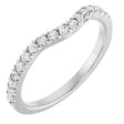 14K White Gold 1/4 CTW Lab-Grown Diamond Contour Band
