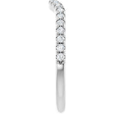 14K White Gold 1/4 CTW Lab-Grown Diamond Contour Band