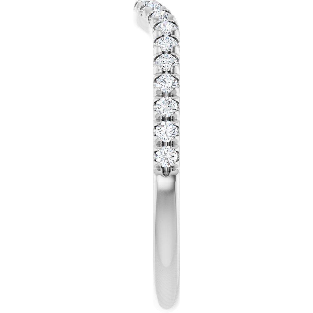 14K White Gold 1/4 CTW Lab-Grown Diamond Contour Band