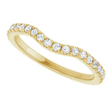 14K Yellow 1/4 CTW Lab-Grown Diamond Contour Band