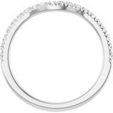 14K White 1/4 CTW Lab-Grown Diamond Contour Band