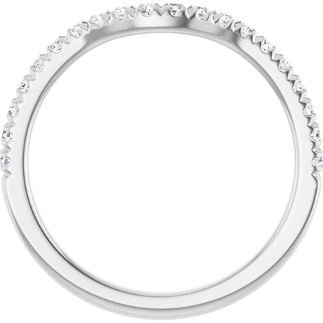 14K White Gold 1/4 CTW Lab-Grown Diamond Contour Band