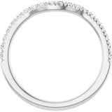 14K White Gold 1/4 CTW Lab-Grown Diamond Contour Band