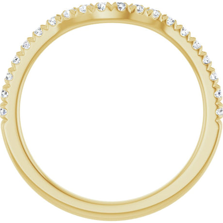 14K Yellow 1/4 CTW Lab-Grown Diamond Contour Band
