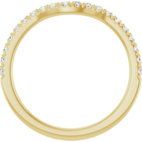 14K Yellow 1/4 CTW Lab-Grown Diamond Contour Band