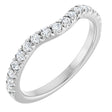 14K White 1/3 CTW Lab-Grown Diamond Contour Band