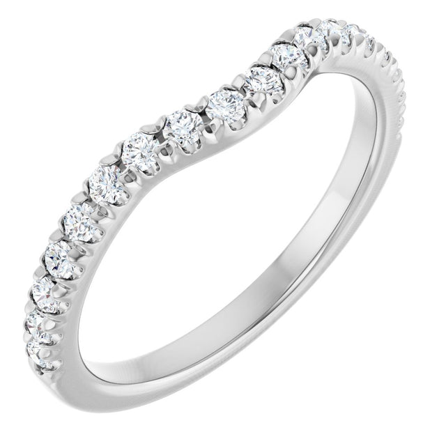 14K Rose 1/3 CTW Natural Diamond Contour Band