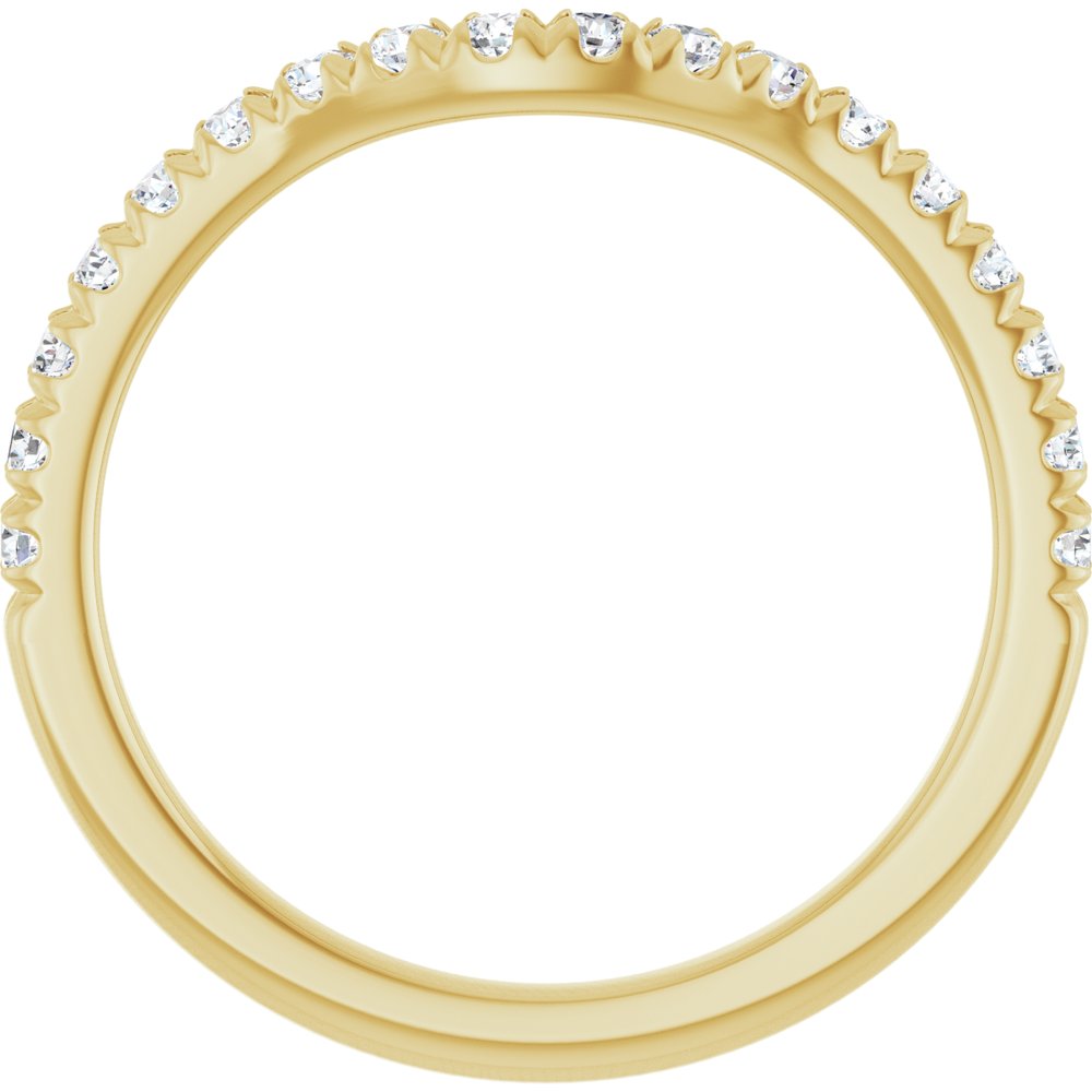 14K Yellow 1/3 CTW Lab-Grown Diamond Contour Band