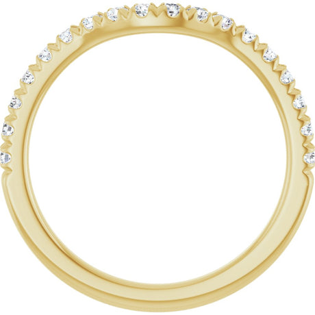 14K Yellow 1/3 CTW Lab-Grown Diamond Contour Band