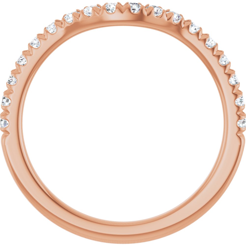 14K Rose 1/3 CTW Natural Diamond Contour Band