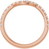 14K Rose Gold 1/3 CTW Natural Diamond Contour Band