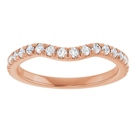 14K Rose Gold 1/3 CTW Natural Diamond Contour Band