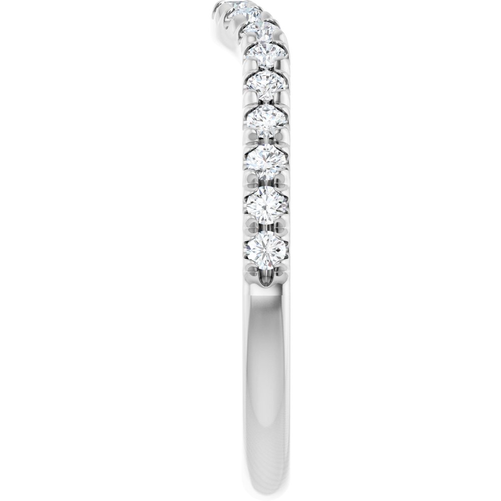 14K Rose 1/3 CTW Natural Diamond Contour Band