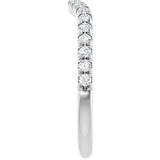 14K White 1/3 CTW Lab-Grown Diamond Contour Band