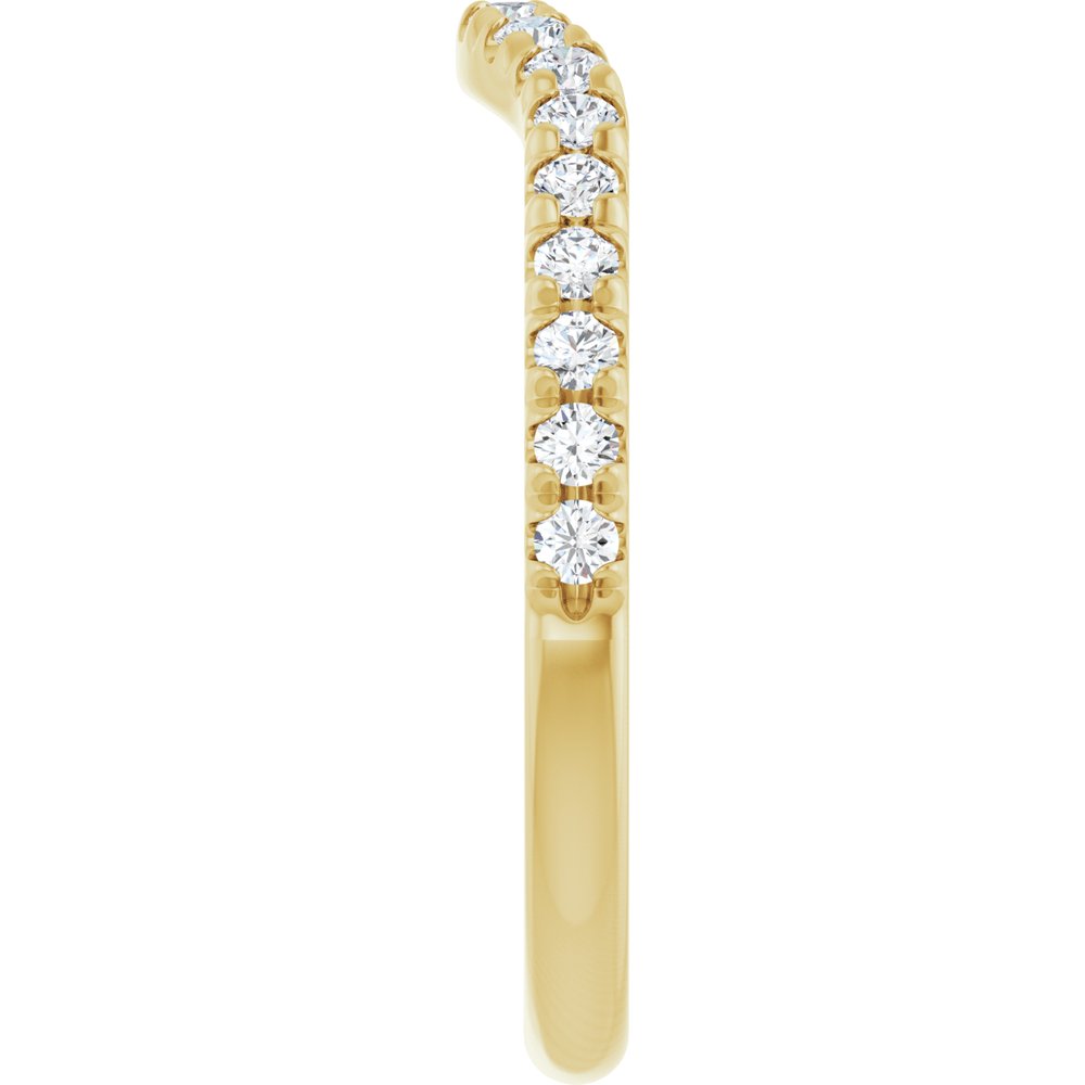 14K Yellow Gold 1/3 CTW Lab-Grown Diamond Contour Band
