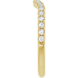 14K Yellow Gold 1/3 CTW Lab-Grown Diamond Contour Band