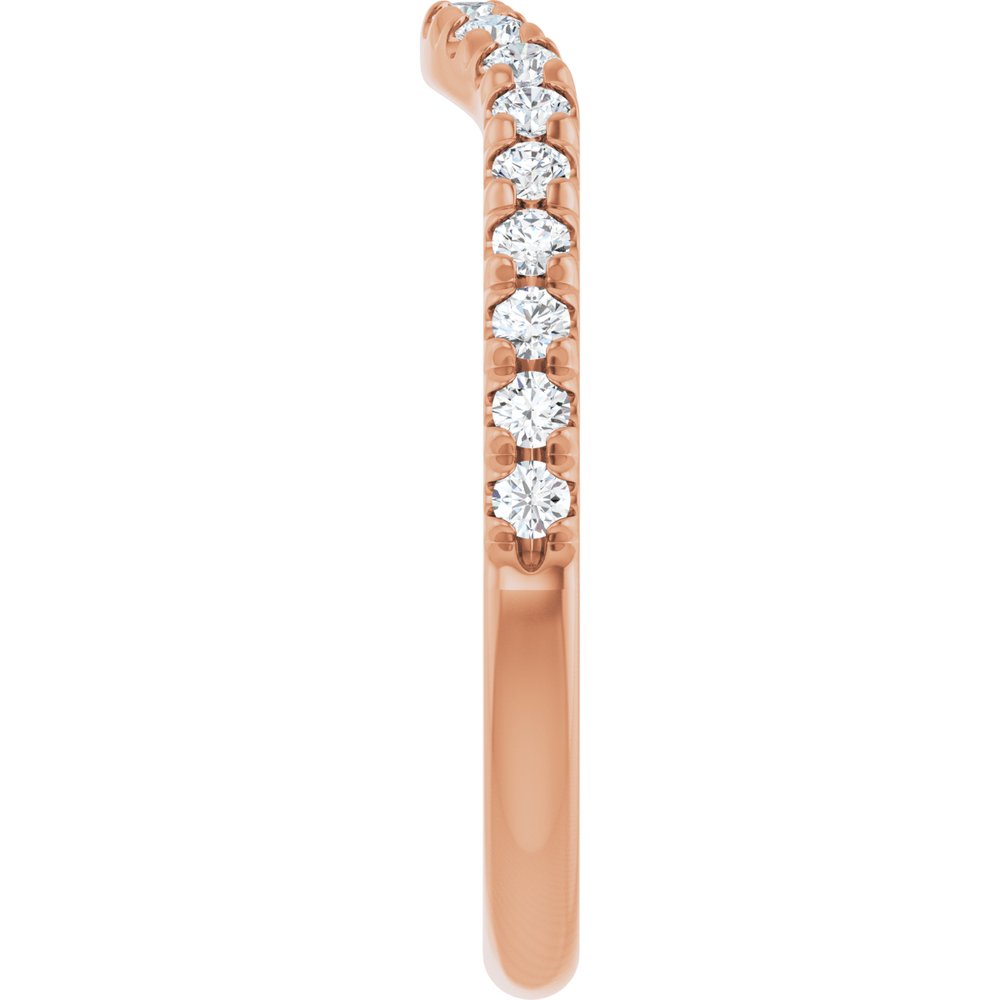 14K Rose 1/3 CTW Natural Diamond Contour Band