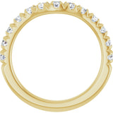 14K Yellow Gold 3/4 CTW Lab-Grown Diamond Contour Band