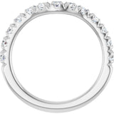 14K White Gold 3/4 CTW Natural Diamond Contour Band