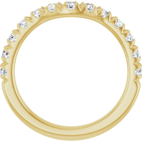 14K Yellow Gold 3/4 CTW Lab-Grown Diamond Contour Band