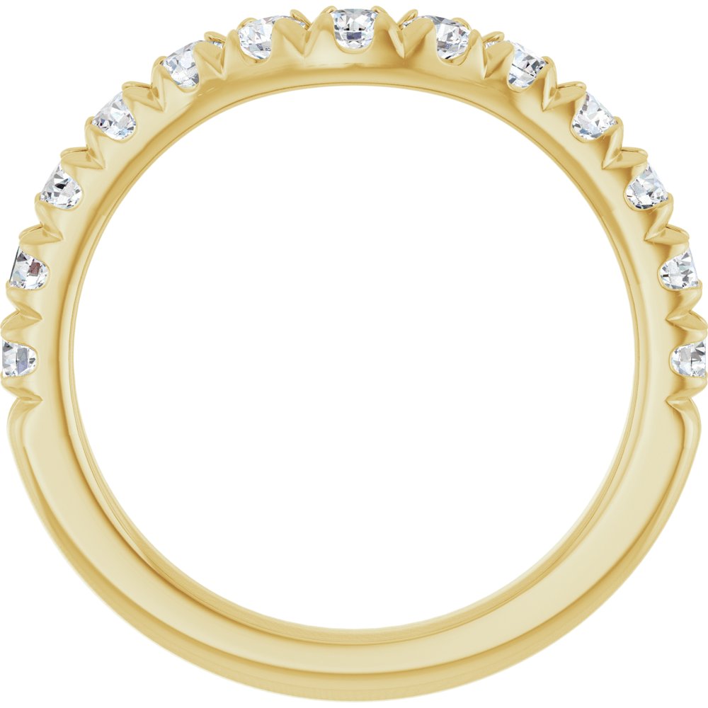 14K Yellow 3/4 CTW Natural Diamond Contour Band