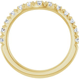 14K Yellow 3/4 CTW Natural Diamond Contour Band