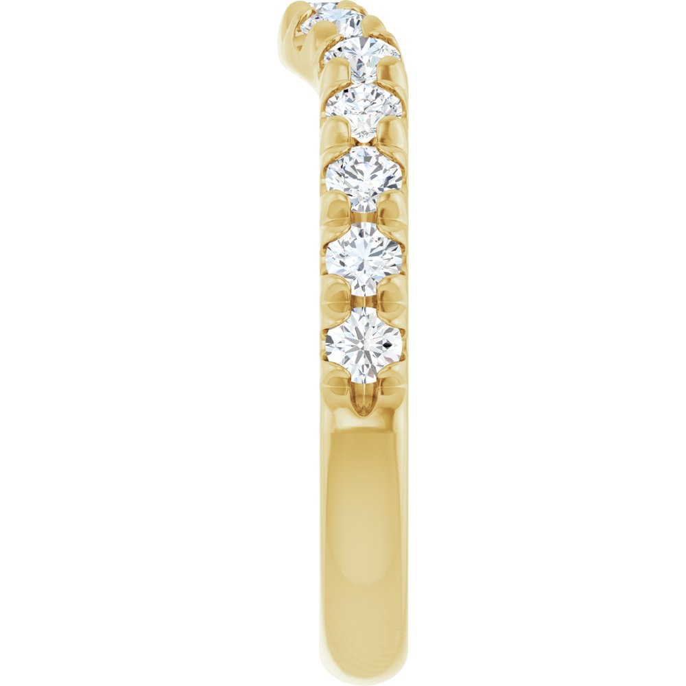 14K Yellow 3/4 CTW Natural Diamond Contour Band