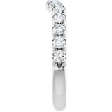 14K White Gold 3/4 CTW Lab-Grown Diamond Contour Band