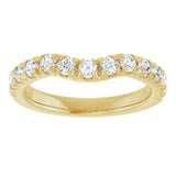 14K Yellow 3/4 CTW Natural Diamond Contour Band
