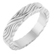 10K White Gold 4.2 mm Sculptural Band Size 7