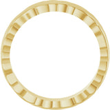 14K Yellow Gold 4.2 mm Sculptural Band Size 7