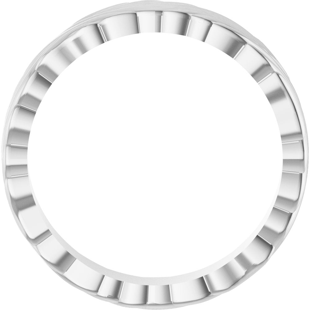 10K White Gold 4.2 mm Sculptural Band Size 7